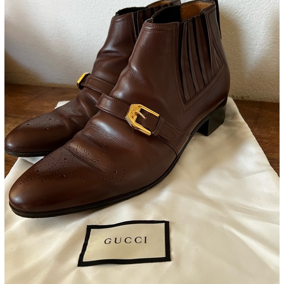 Gucci Men’s Brown Ankle Boot - Picture 1 of 4